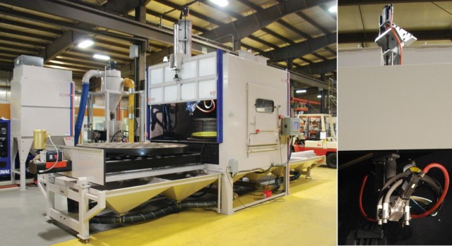 Guyson automated tire mold cleaning system incorporates 3-axis nozzle manipulator