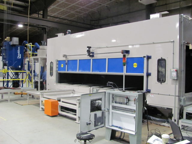 large part robotic blasting and peening system