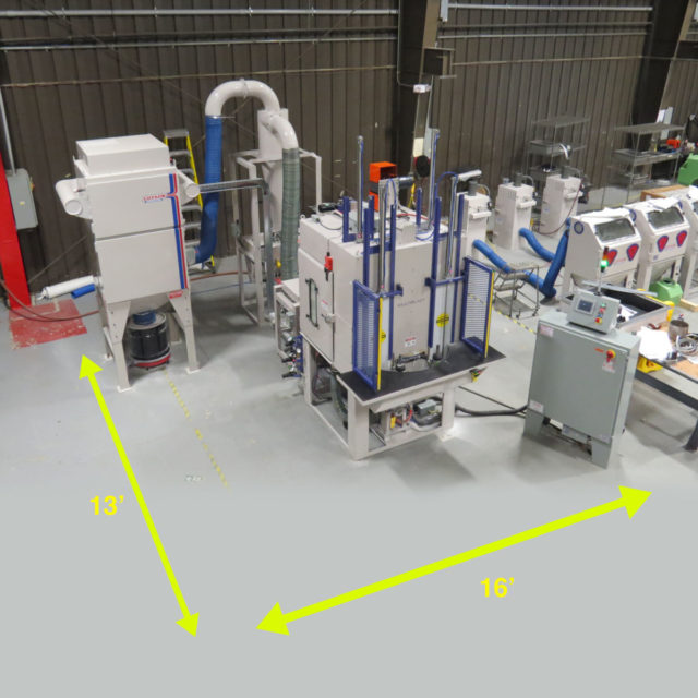 RXS 900 airblast machine footprint