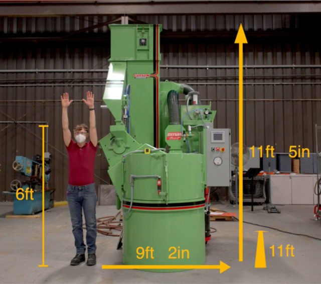 401T Wheelblast Machine footprint